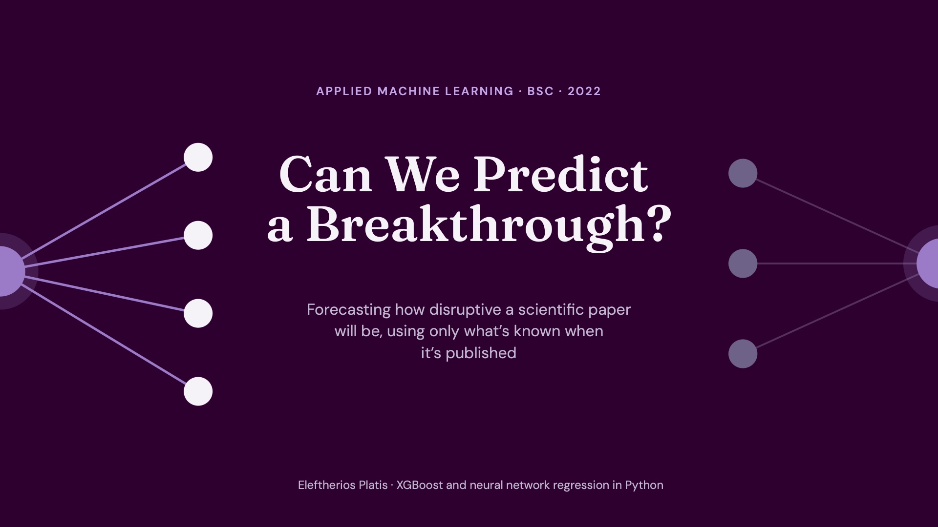 Can We Predict a Breakthrough? — slide 1 of 11